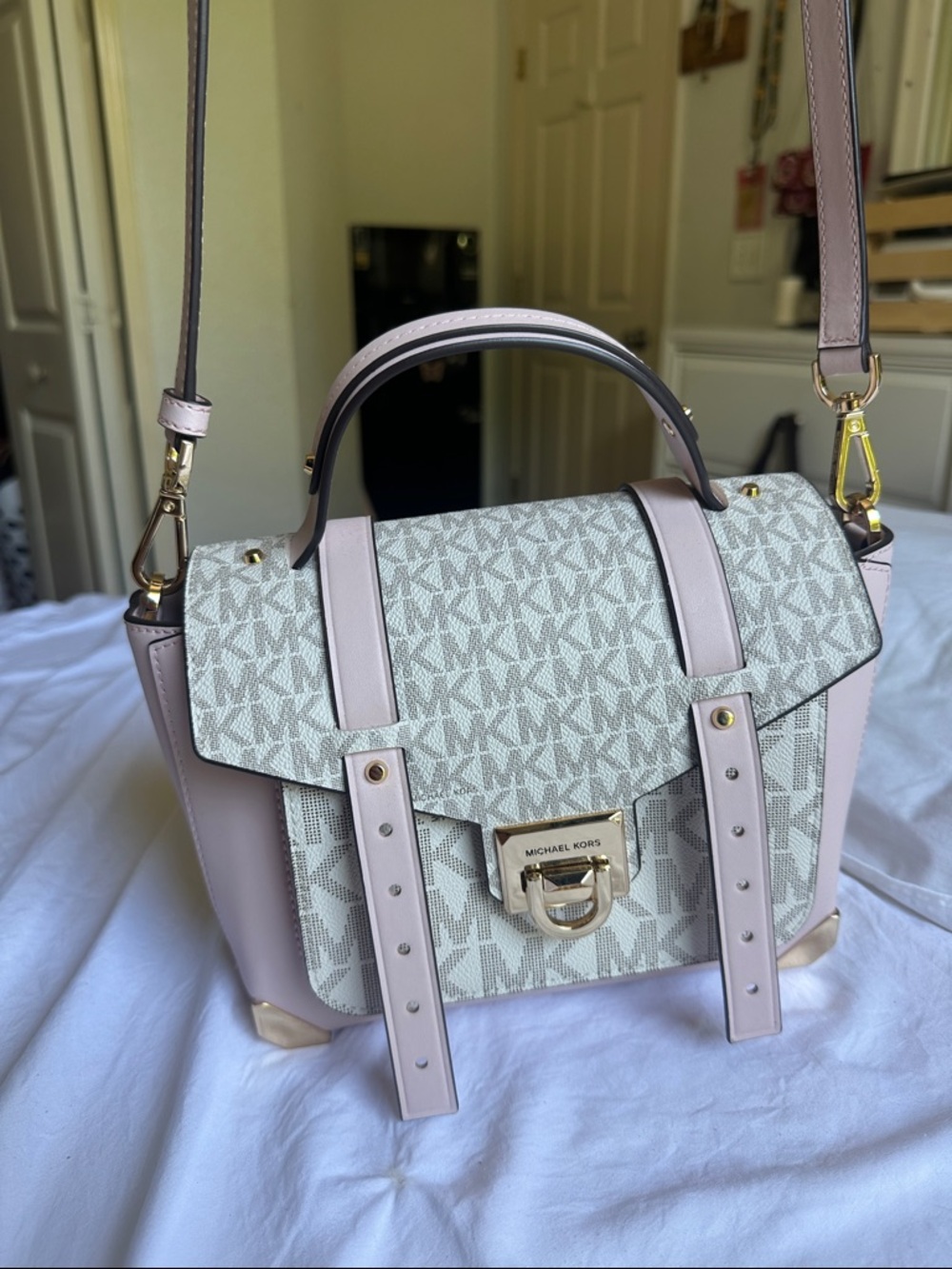 Michael Kors Blush Pink MK Signature Mini Satchel